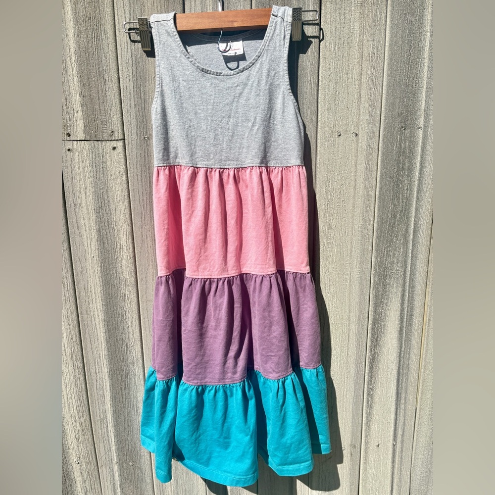 HANNA ANDERSON COLORBLOCK MAXI PLAY DRESS GIRLS SIZE 140